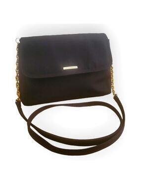 Liz Claiborne Dark Cocoa Brown Small Fabric Crossbody Bag